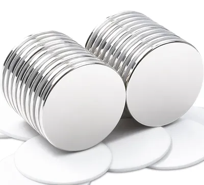 Image de Aimants de 30 x 2 mm d'épaisseur, aimants puissants autocollants, aimants en néodyme ultra-puissants, petits aimants ronds pour tableau blanc, aimants en néodyme puissants pour tableaux blancs, cuisine, bureau