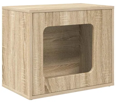 Produktbild von vidaXL Katzenhaus Sonoma 51 x 30 x 42,5 cm Holzwerkstoff