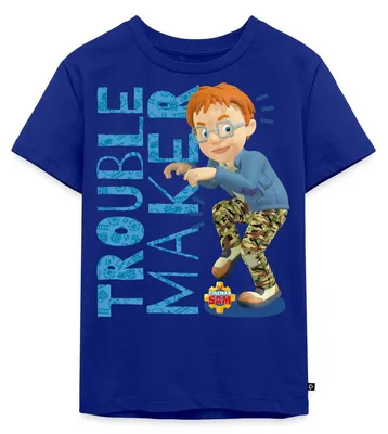 Produktbild von Spreadshirt Feuerwehrmann Sam™ Unruhestifter Norman Price Kinder Premium T-Shirt, 134/140 (8 Jahre), Royalblau