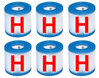 Produktbild von 6x Intex Filterkartusche Typ H Ersatzfilter Kartusche