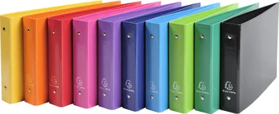 Produktbild von Exacompta 10x Ringbuch + 2 Ringen 25mm Rücken 35mm 165x24cm für A5 sortiert 829E
