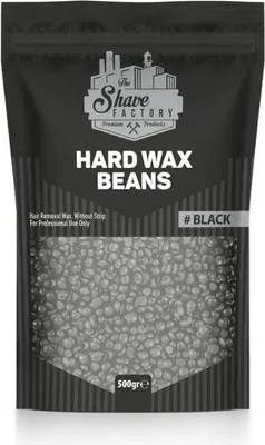 Produktbild von The Shave Factory – Hard Wax Beans Black – Hartwachs zur Haarentfernung in Black 500g
