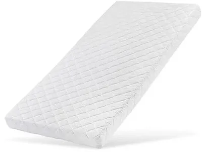 Produktbild von Famanu Kindermatratze 80x180 cm mit waschbarem Bezug und Spannbettlaken - Weiß