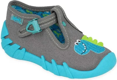 Produktbild von Jungen hausschuhe Befado Speedy 110P441 grau, dino