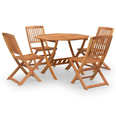 Image de vidaXL Ensemble de jardin 5 pièces en bois massif d'acacia
