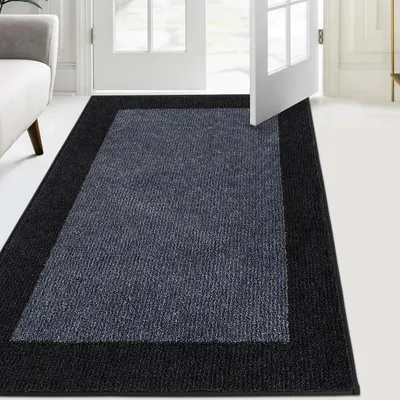 Productafbeelding van Schoonloopmat voor binnen, 86 x 150 cm, antraciet, antislip, wasbaar, absorberend