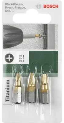 Produktbild von Bosch 2609255965, PH1 , PH2 , PH3, 25 mm, 1/0.157 mm (1/4 ")
