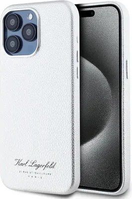 Obrázek produktu pro Karl Lagerfeld, Texturované pouzdro pro iPhone 15 Pro Max Hotel RSG Elegant, stříbrné