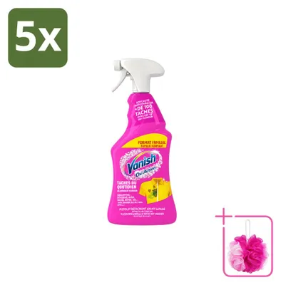 Produktbild von 5 x Vanish Oxi Action 4-in-1 Fleckentferner Spray 940 ml - Sparpackung - 5 Stücke