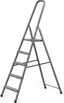 Produktbild von DRABEST | Stahlleiter - Leiter - haushaltsleiter - leiter 5 stufen - Klapptritt - Stahl - Universal - bis 125 kg