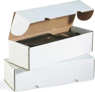 Produktbild von Klappschachtel 1-wellig Maße 308x206x80mm Qualität 1.20 B weiß TRANSPAK