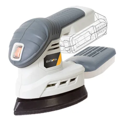 Produktbild von Batavia Akku 18V Akku-Multischleifer Exkl. Akku und Ladegerät Maxxpack - Ideal zum Schleifen von Kanten, Ecken und kleinen Flächen