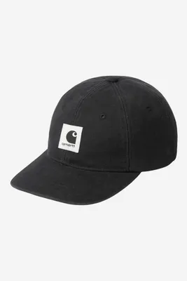 Image de Casquette Carhartt WIP en toile, couleur noire.