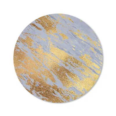 Produktbild von MuchoWow® Mauspad Mousepad Marmor - Gold - Blau 20x20 cm - Mousepads - Maus Mat - Pad - Mausunterlage - Schreibtischmatte