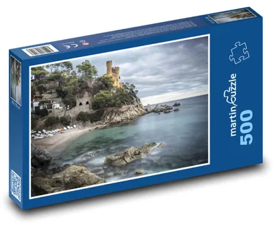 Obrázek produktu pro Puzzle 500 Mořský břeh s hradem - martinpuzzle