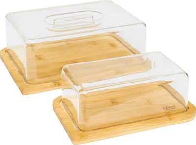 Zdjęcie produktu dla Bambusowe pudełko na masło i ser CHEESE AND BUTTER BOX