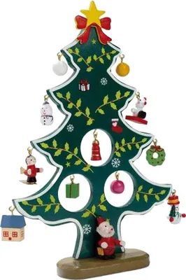Image de MidOcean - Décorations de Noël, en bois MO1874 (taille unique) (Coloré)