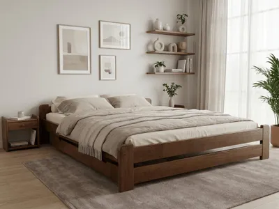 Zdjęcie produktu dla Łóżko Emily 120 x 200 cm, dąb Materac: Materac Sommera 18 cm Stelaż: Bez stelaża