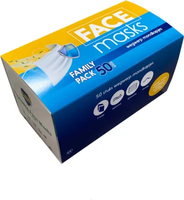 Immagine prodotto di Orange Care - Disposable Face Mask - 50 Pcs. Mondkapjes