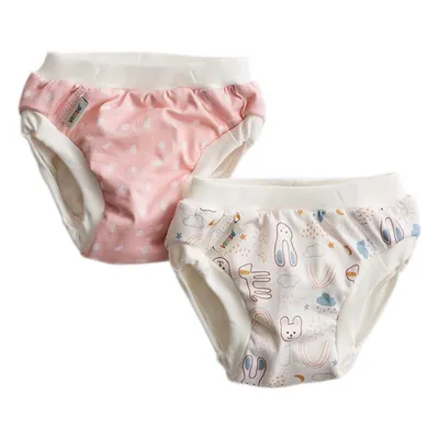 Produktbild von Imse Vimse Trainers Windel training pants Pink Dots/White Teddy Doppelpack Set Trainerhosen J (Junior) 16-20 kg