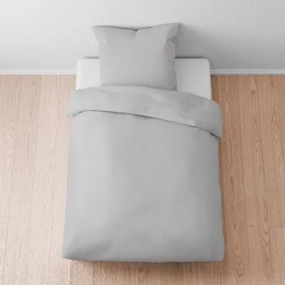 Produktbild von Biberna Lyocell™ Lyocell Uni Bettwäsche 470500 sturmgrau 135x200 cm + 80x80 cm