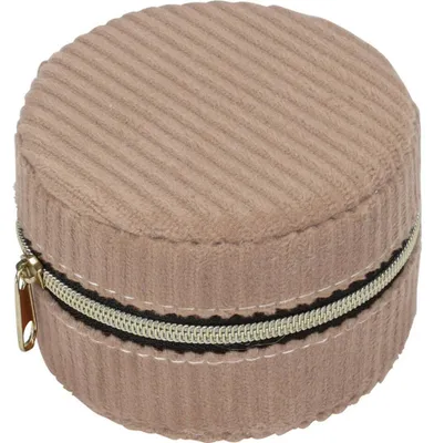 Image de Petite boîte à bijoux, velours côtelé, Ø 8 cm