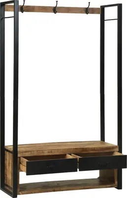 Produktbild von vidaXL Kleiderständer Braun 110 x 40 x 179 cm Massivholz Mango
