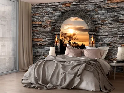 Zdjęcie produktu dla Fototapeta flizelinowa kamienie 400x280 cm fototapeta XXL krajobraz natura okno c-C-0199-a-a
