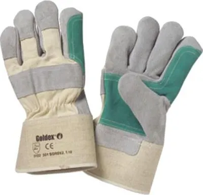 Produktbild von 10 Rindsleder-Handschuhe mit Lederverstärkung auf der Handfläche, Daumen und Zeigefinger
