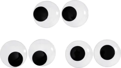 Produktbild von VBS Wackelaugen Maxi 6 Stück Rund, Ø 6 cm