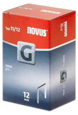 Produktbild von Novus Flachdrahtklammer G Typ 11 | 12 mm | verzinkt | 5.000 Stück