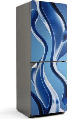 Obrázek produktu pro Vlny v pastelových barvách - Nálepka na lednici - Samolepící fólie na lednici - Dekorace do kuchyně - 70x190 cm