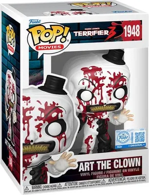 Image de Terrifier POP! Movies Figurine en vinyle Art the Clown (BD) avec CH heo exclusif Assortiment (6) 9 cm