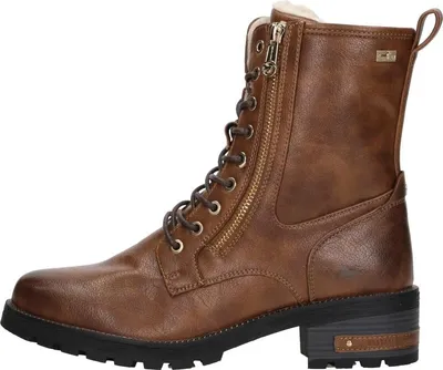 Image de Mustang Veterschoenen Hoog  Veterschoenen Hoog - Cognac - Maat 36