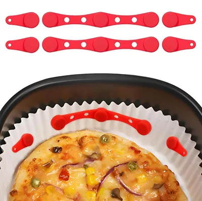 Produktbild von Silikon-Magnete für Heißluftfritteusen-Backpapier - Hitzebeständige Befestigung - Zubehör für Airfryer - 2 Sets