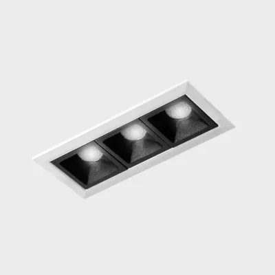 Produktbild von KOHL LIGHTING NSES Einbauleuchte mit Rahmen 105x45 mm weiß-schwarz 6 W 30D CRI 90 3000K PUSH