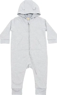 Produktbild von LW070 - Larkwood Toddler Fleece All In One Heather Grey    6/12 Monate