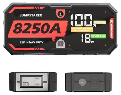 Produktbild von Starthilfe, 32000mAh Batterie, PD65W Schnellladung, 8250A