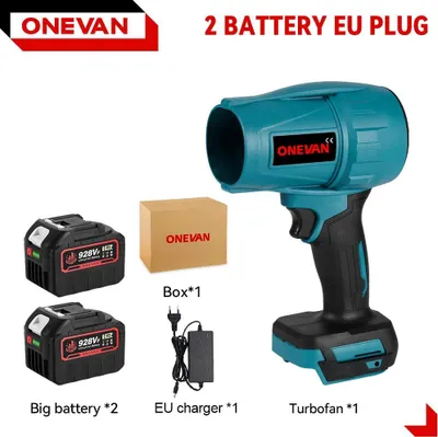 Image de Souffleur de feuilles sans fil - Kit de batteries 2x928VF - Puissance de 2000 W - Vitesse de l'air de 200 m/s - Moteur sans balais - Mode turbo - Pour la neige et la poussière