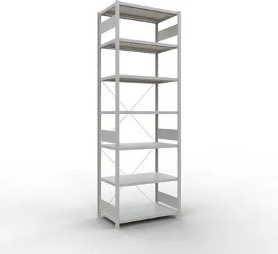 Produktbild von Schulte Fachbodenregal MULTIplus250 Stecksystem | Grundregal | HxBxT 300x100x60cm | 7 Ebenen | Fachlast 250kg | Lichtgrau