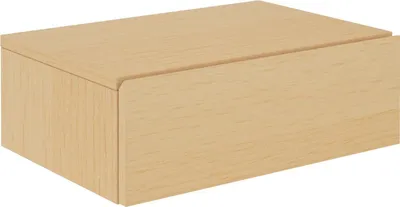 Produktbild von Hängender Nachttisch Anne mit Schublade in Buchefarben - griffloses öffnen & platzsparend durch Wandmontage, robuste Spanplatte