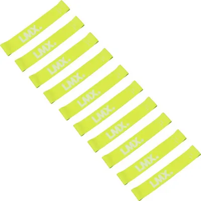 Produktbild von Lifemaxx LMX Mini Widerstandsband Gelb 10er Set Extra Leicht