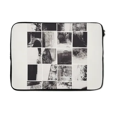 Produktbild von MuchoWow® Laptop Hülle 14 ZollMosaik - Abstrakt - Schwarz - Weiß Laptoptasche - Laptoptasche - Stoßsicher - Schutzhaube