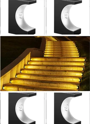 Image de INF Lampes Solaires d'Escalier Extérieures - Éclairage Solaire pour Jardin 4 Pack