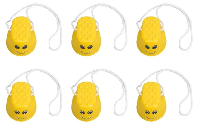 Image de Lot de 6 jouets à échelons pour enfants, destinés à améliorer la coordination et l'équilibre – échasses de marche pour l'extérieur, jaunes