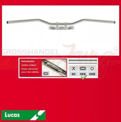 Obrázek produktu pro Stahllenker Roadstar Wide, Stahl, verchromt