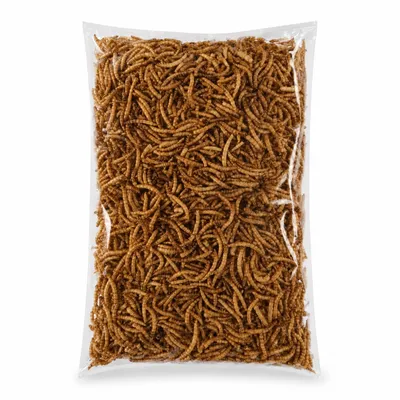 Produktbild von 1000 ml. Mehlwürmer getrocknet für Schildkröten Nager Vögel Fische Koi Reptilien Nagetiere Hühner