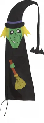 Produktbild von Halloween Fahne Hexe als Dekoration 150cm
