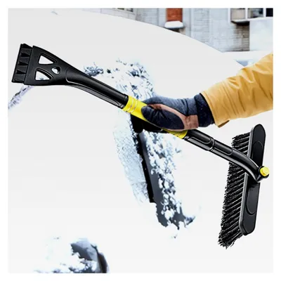 Produktbild von Schneebürste für Fenster - Eiskratzer für Windschutzscheibe, abnehmbarer Eiskratzer