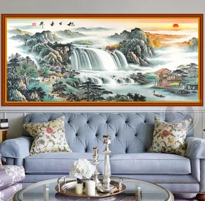 Produktbild von 120*50cm 5D Diamond Painting Full Diamant Kreuzstich Stickerei Malerei Landschaft